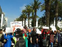 Marcha de mujeres en Rabat