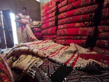 Puesto de alfombras en Jenifra