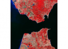 Foto satélite del Estrecho de Gibraltar