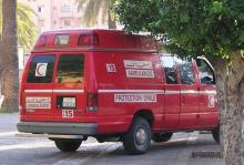 Una ambulancia en Tetuán