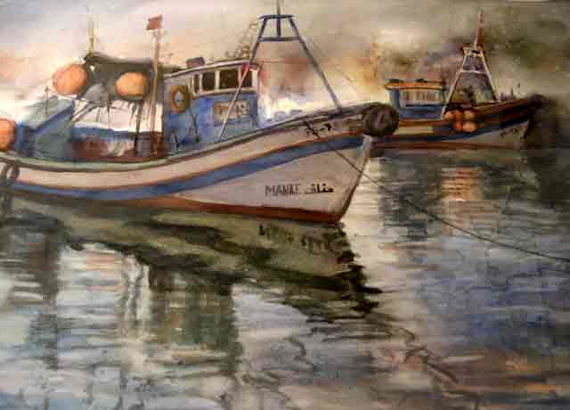 Pintura marina de Meki Megara