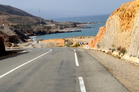 carretera de la muerte N-6 entre Taghassa y Jebha