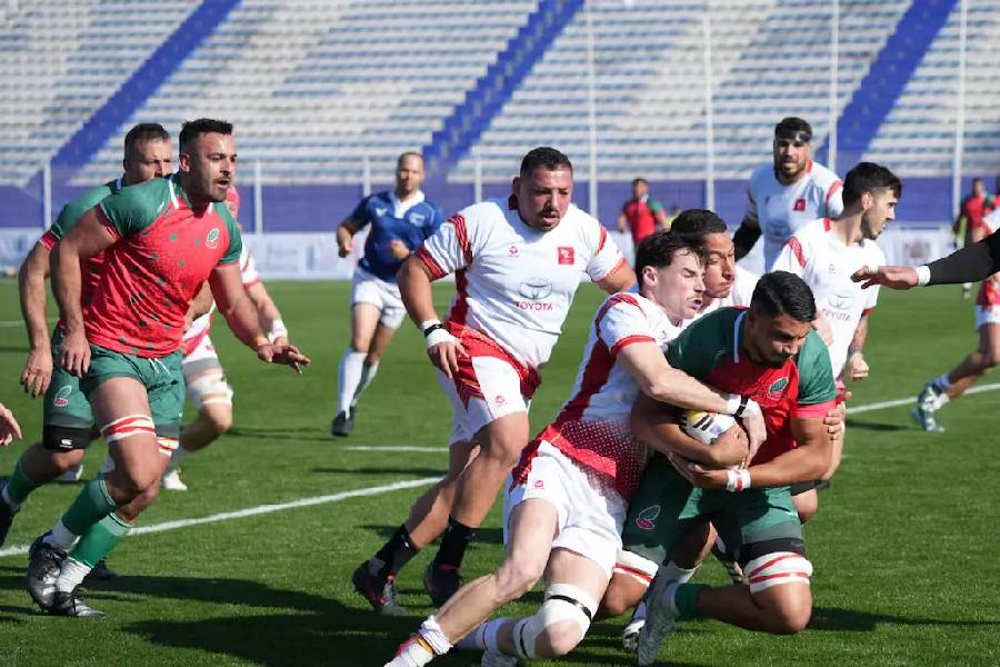 selección rugby Marruecos en un partido