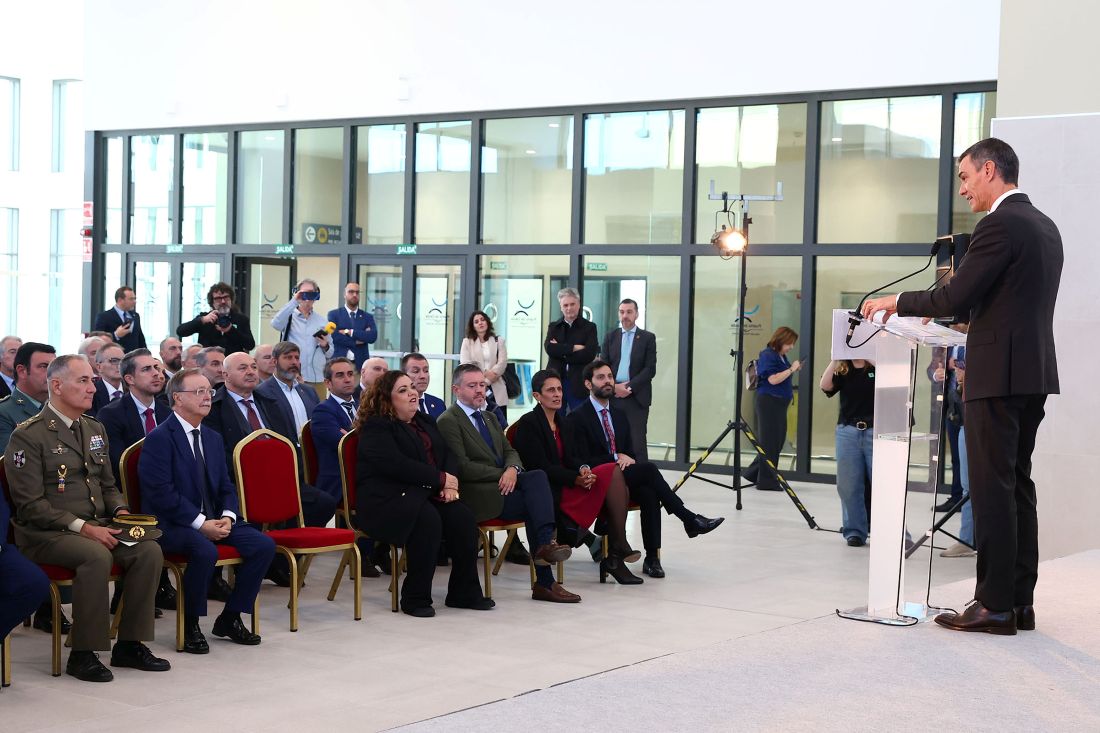 Pedro Sánchez en la inauguración de la nueva estación marítima de Ceuta