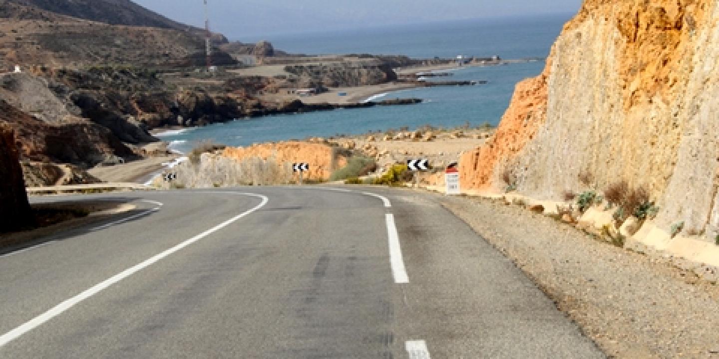 carretera de la muerte N-6 entre Taghassa y Jebha