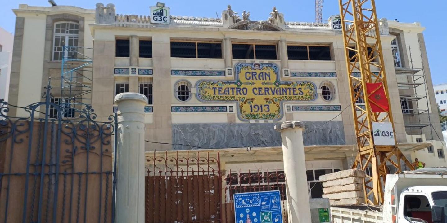 obras fachada gran teatro Cervantes Tánger