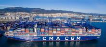 buque contenedores CMA CGM en el puerto de Algeciras