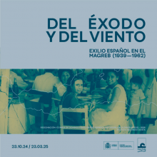 Cartel exposición 'Del éxodo y del viento'