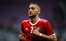 Hakim Ziyech con la camiseta de Marruecos Hakim Ziyech con la camiseta de Marruecos